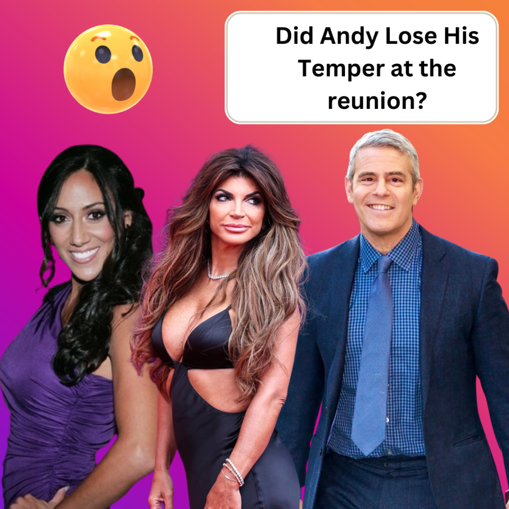 Melissa Gorga, Teresa Giudice and Andy Cohen